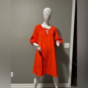 Anthropologie Women's Red Orange Anais
Tunic Mini Dress Size M